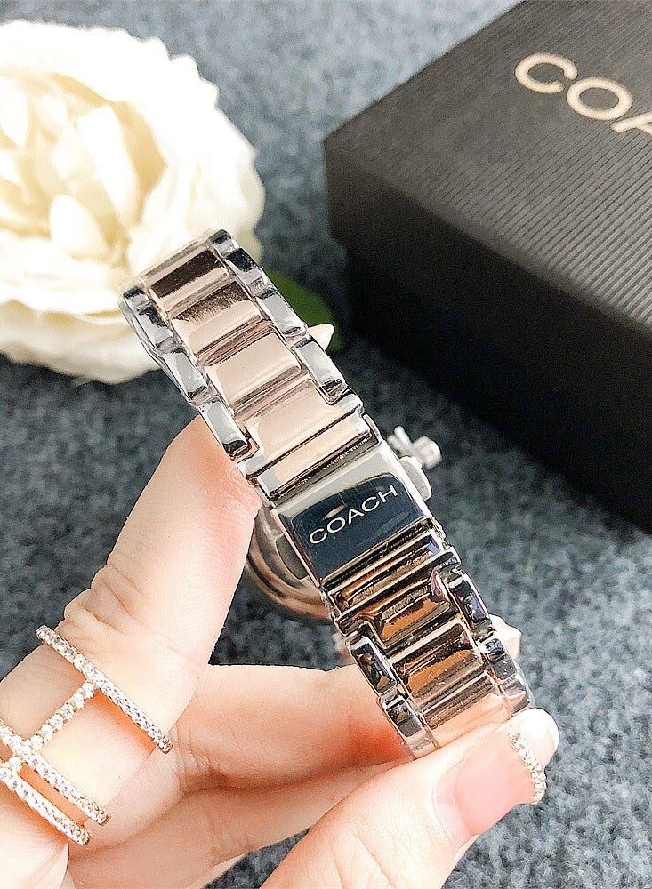 كوتش اوت ليت ساعة يد نسائية من كوتش، فضية وذهبية وردية، كوارتز أيقوني - Image 3